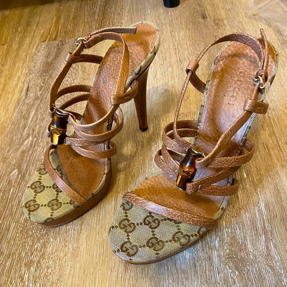 Gucci sandal heels in good condition.